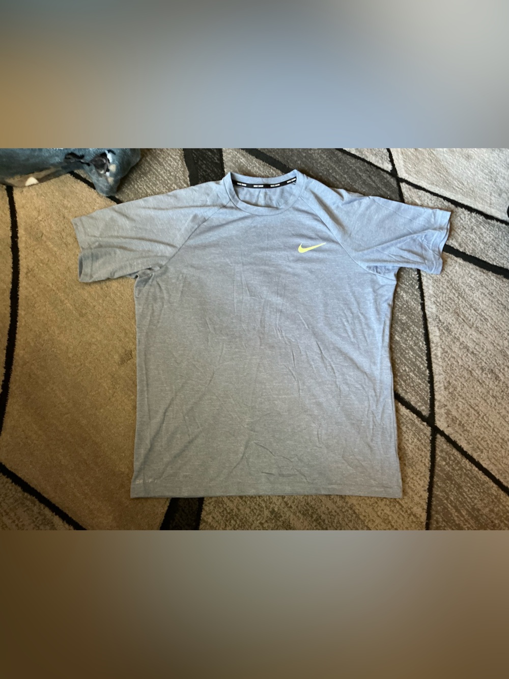 Size Large - Nike Swim Dri Fit Light Blue Upf 40+ Tee Shirt